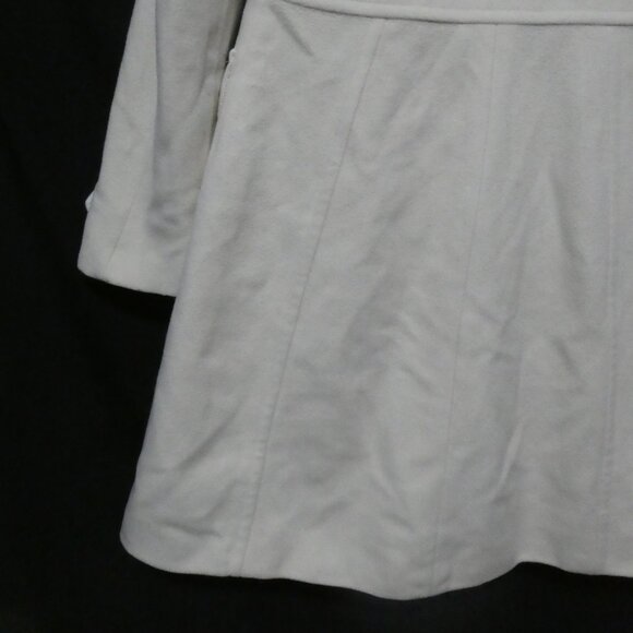 KENNETH COLE REACTION | size 6 | Ivory Button-Up Coat | Slashed Front Pockets - Picture 15 of 16
